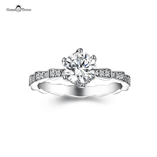 Snake Shank hiddenhalo Moissanite Ring