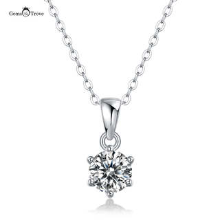 Round Cut Moissanite Diamond Pendant