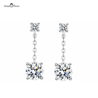 Dangle Stud Moissanite Earrings