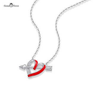 Moissanite Cupid's Arrow Heart Pendant