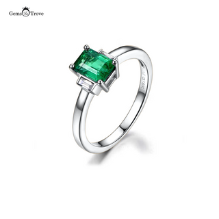 3-Stone Emerald Cut Diamond Ring