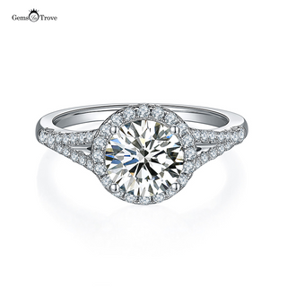 Herringbone Hollow Moissanite Diamond Ring