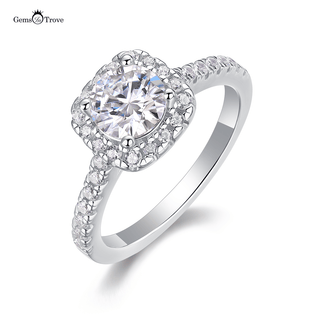 Radiant Halo Pavé Moissanite Ring