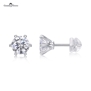 1ct Moissanite Stud Earrings