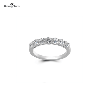 HALF ETERNITY MOISSANITE DIAMOND BAND