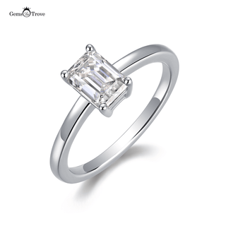 Classic Emerald Solitaire Radiance Ring