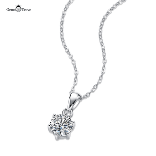 Round Cut Moissanite Diamond Pendant