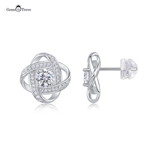 Infinity Moissanite Stud Earrings
