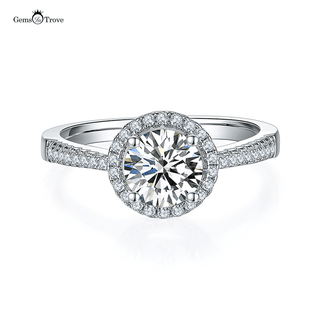 Giant Shiny Moissanite Diamond Ring