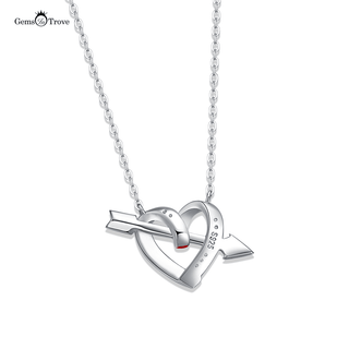 Moissanite Cupid's Arrow Heart Pendant