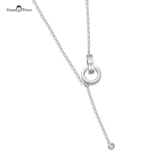 Moissanite dropper necklace
