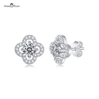 Flower Moissanite Earrings