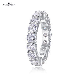 Moissanite Eternity Ring 925 Silver