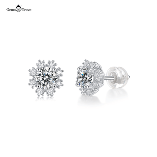 Moissanite snowflake Earrings studs