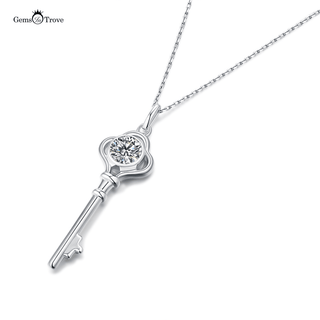 Moissanite Diamond Women's Key Pendant
