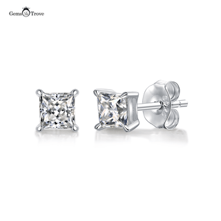 Princess cut Moissanite earrings