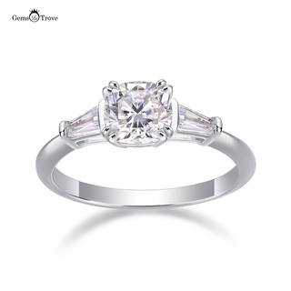 Elegant Cushion Moissanite Ring