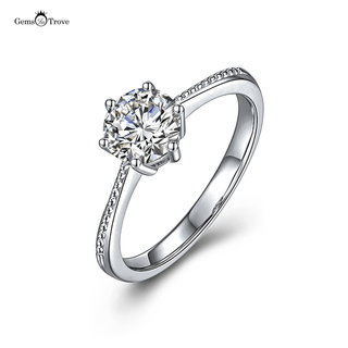 Minimalist Round Moissanite Diamond Ring