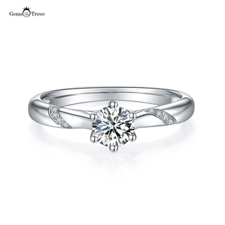 Wavy Insert Moissanite Diamond ring