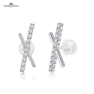 Moissanite X Stud Earrings