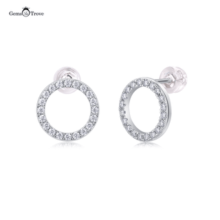 Elegant Moissanite Circle Earrings