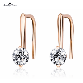 Minimalist Moissanite Dangle Earrings