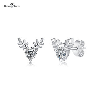 Moissanite Christmas Deer earrings studs