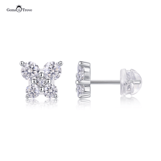 Cluster Moissanite Stud Earrings