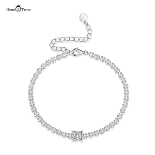 Princess Moissanite Diamond Tennis Bracelet