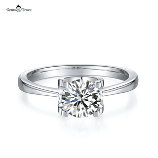 Minimalist Round Cut Moissanite Ring