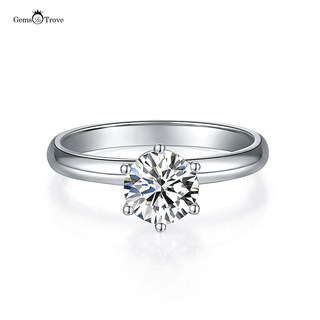 Hidden Halo Moissanite Diamond ring