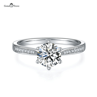 Pave Brilliant Cut Moissanite Ring