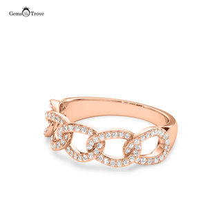 Elegant Diamond Curb Ring