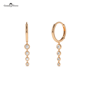 Dangling Bezel Set Diamond Drops