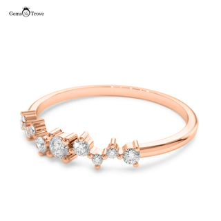 Elegant Diamond Cluster Ring