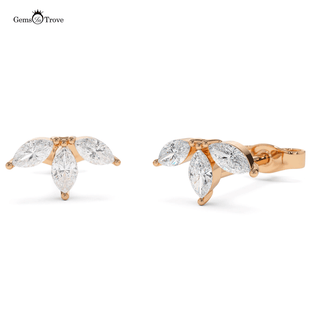 Elegant Marquise Diamond Studs