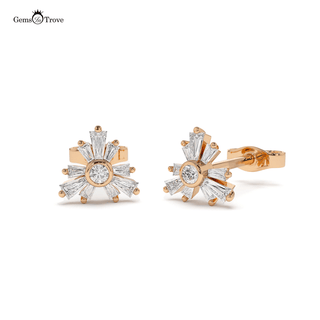 Sparkling Starburst Diamond Earrings