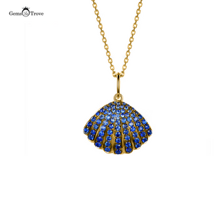 Sapphire Pendant Sea Shell