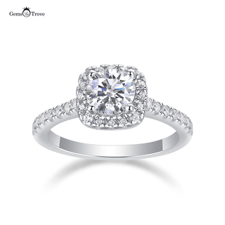 Radiant Halo Pavé Moissanite Ring