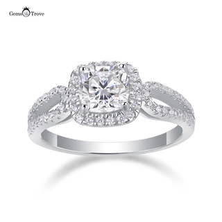 Radiant Gallery Moissanite Ring