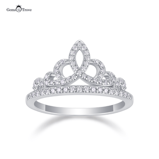 Princess Crown Moissanite Ring