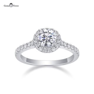 Classic Halo Moissanite Engagement Ring