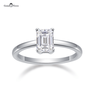 Classic Emerald Solitaire Radiance Ring