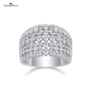 Brilliant Moissanite Encrusted  Ring