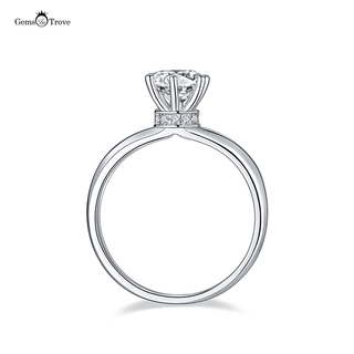 Hidden Halo Moissanite Diamond ring