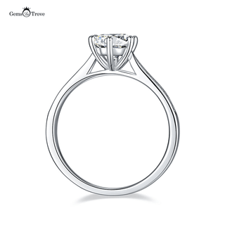 Pave Brilliant Cut Moissanite Ring
