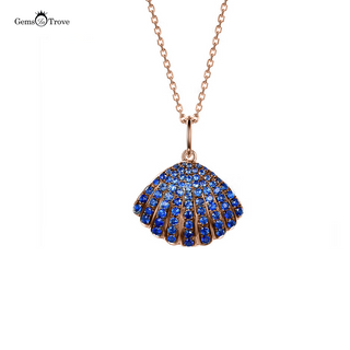 Sapphire Pendant Sea Shell