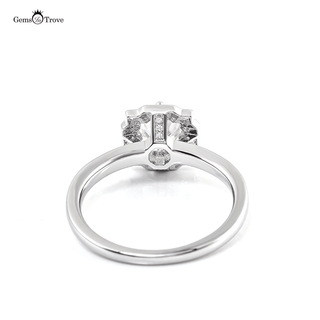Halo Solitary Moissanite Diamond Ring