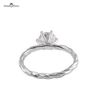 Twisted Shank Moissanite Diamond ring