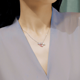 Moissanite Cupid's Arrow Heart Pendant